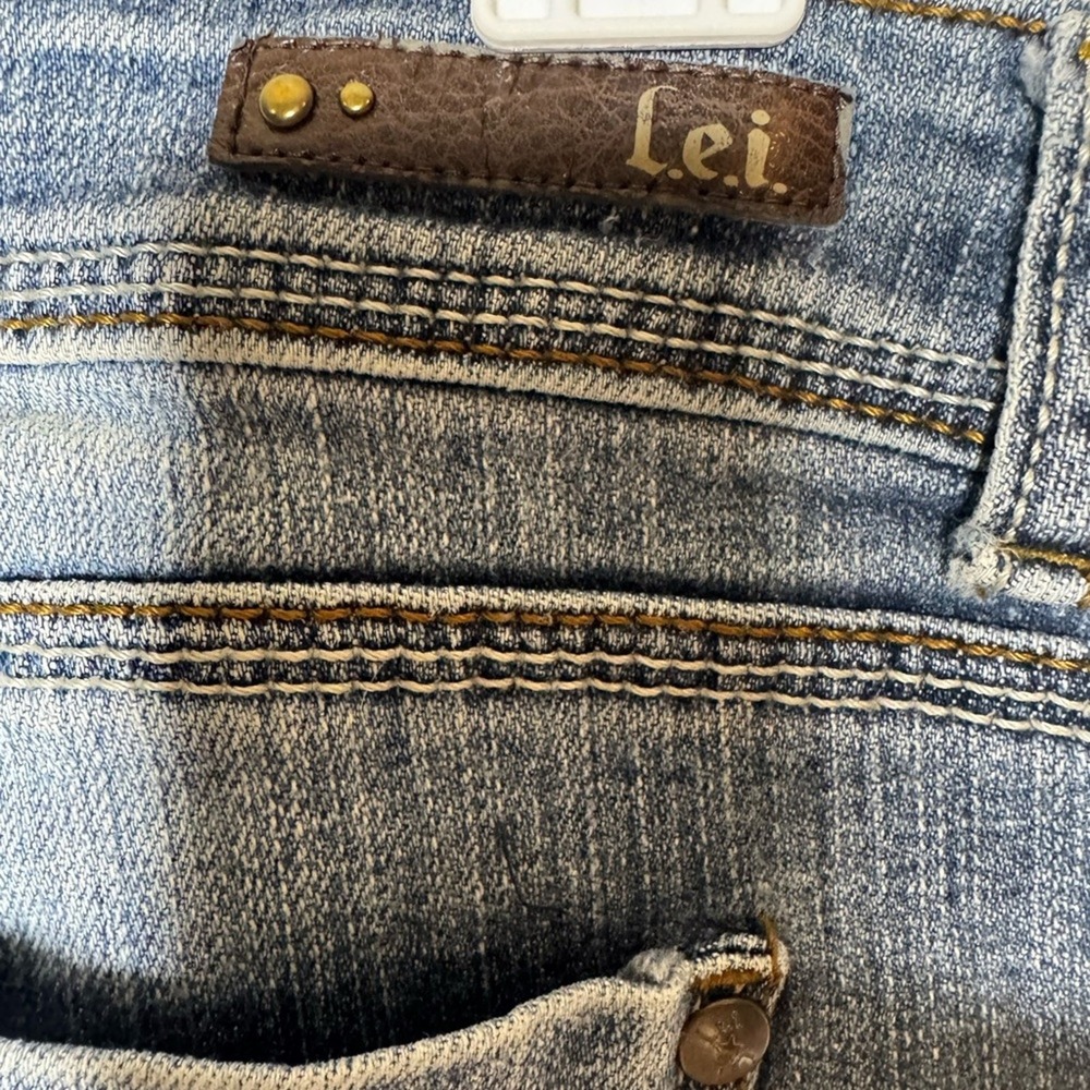 Vintage Y2K LEI Womens Sophia Hiphugger Flare Jean Sz 11 Low Rise 90s Brittany - Picture 9 of 10